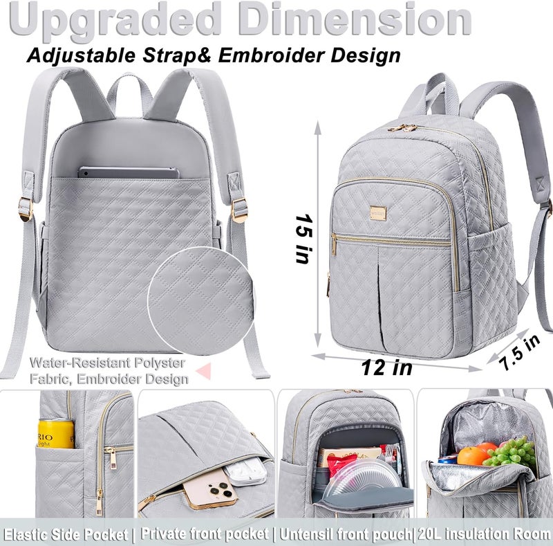 Weitars Lunch Backpack For Women Men,20L Cooler Backpack Insulated Lunch Bag For Women With Side Pockets Waterproof,Meal Prep Backpack,Adult Backpack Cooler For Lunch Picnic Hiking Camping Beach - Image 2